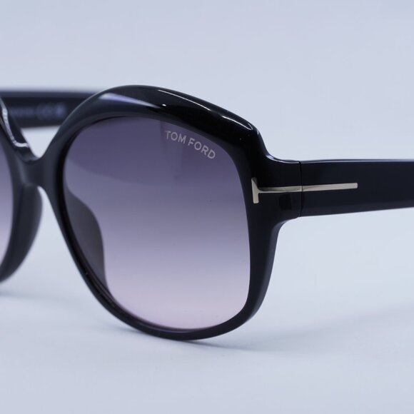 Tom Ford Chiara-02 FT0919 01B Sunglasses Black Butterfly Frame, Grey Lenses main image 8